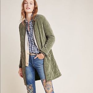 Anthropologie Quilted Corduroy Jacket